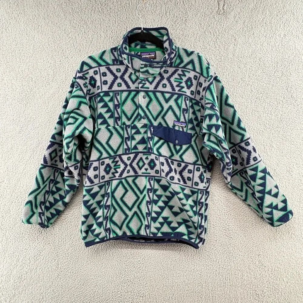 Patagonia Synchilla Aztec Snap T Fleece Pullover Mens XS